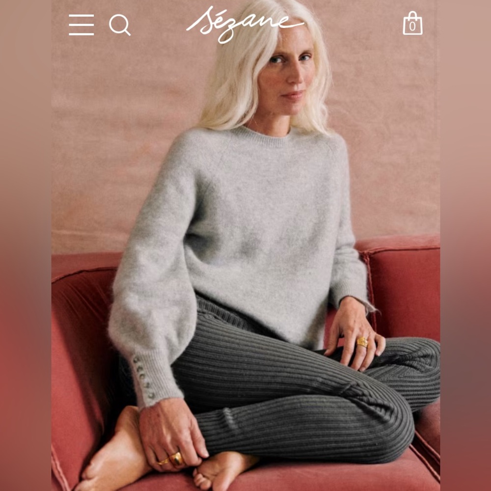 Sezane Louise Jumper Grey NWT - Size S